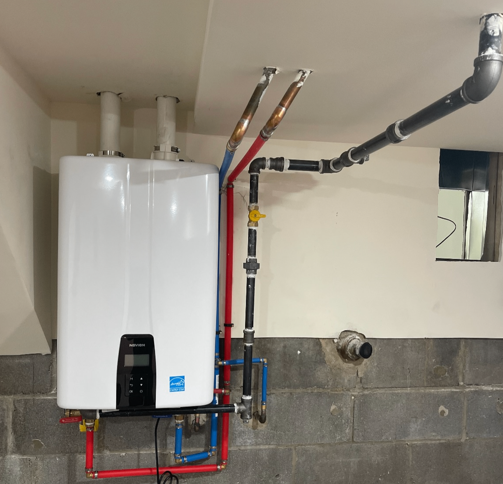 Navien tankless water heater install by Zollinger Construction in South Amboy, NJ