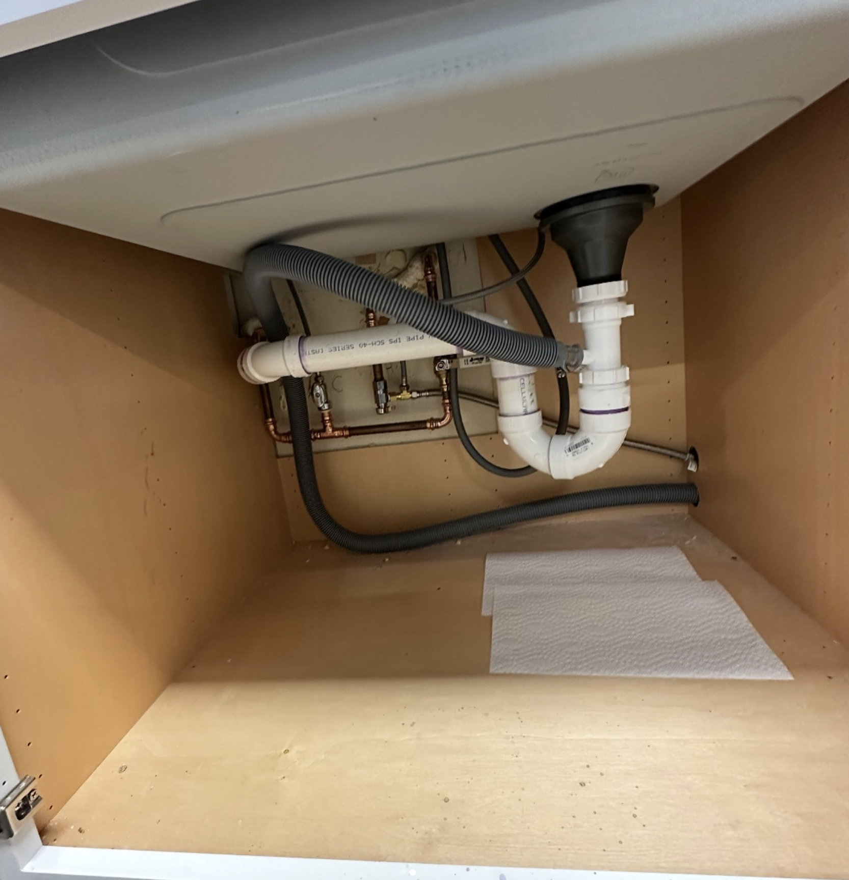 Under-sink plumbing rough-in by Zollinger Construction in Old Bridge, NJ